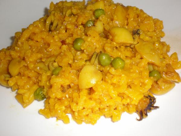 Arroz integral con sepia