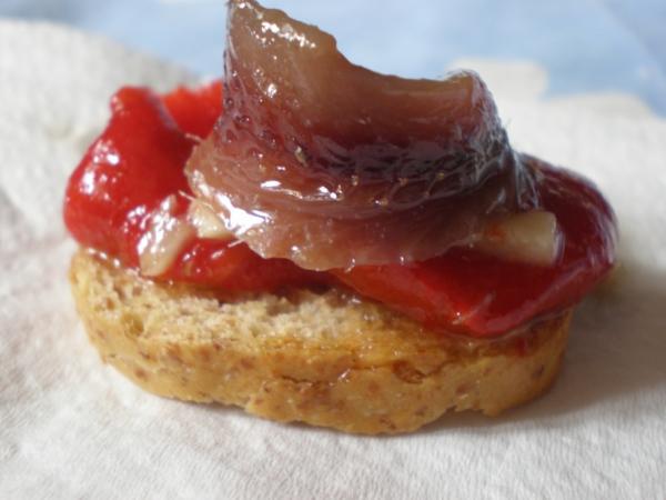 Pimientos asados con anchoas del cantábrico