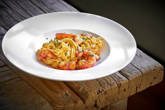 Tagliatelle con carabineros