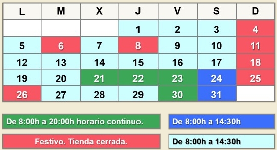 Calendario Navidad 2022 de La Tienda de Juan Montalvo
