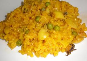 Arroz integral con sepia