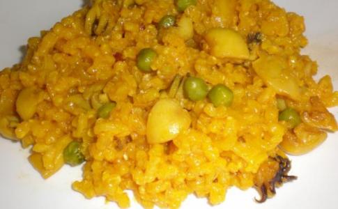 Arroz integral con sepia