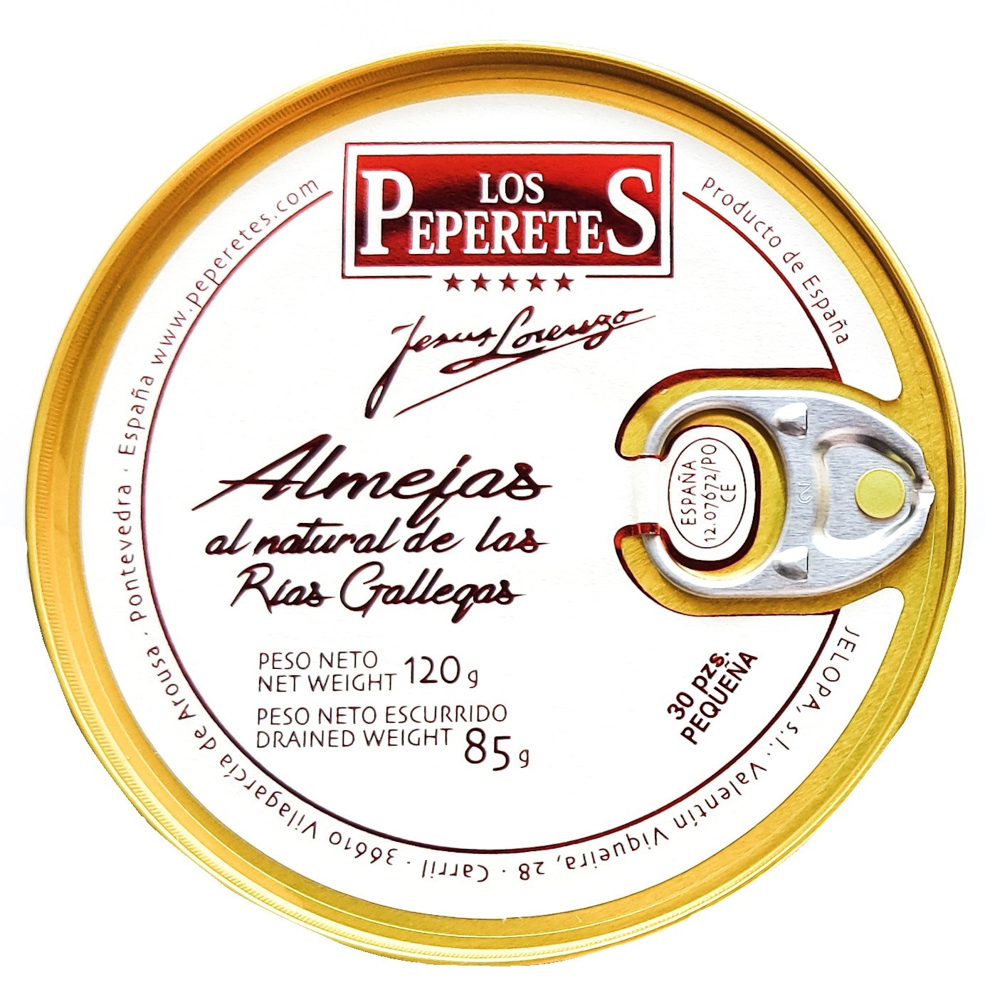  Almejas al natural 30 pz. Los Peperetes 120 gr