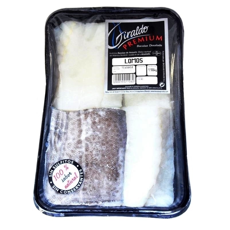 Bacalao desalado lomos Premium Giraldo 1kg aprox.