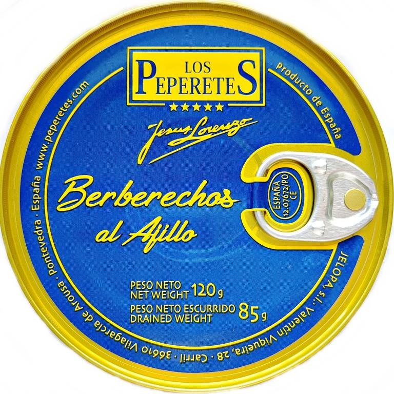 Berberecho al ajillo Los Peperetes 120gr