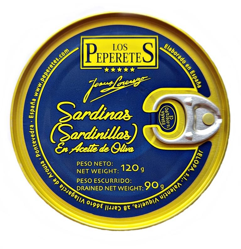 Sardinas en aceite de oliva Los Peperetes 120 gr