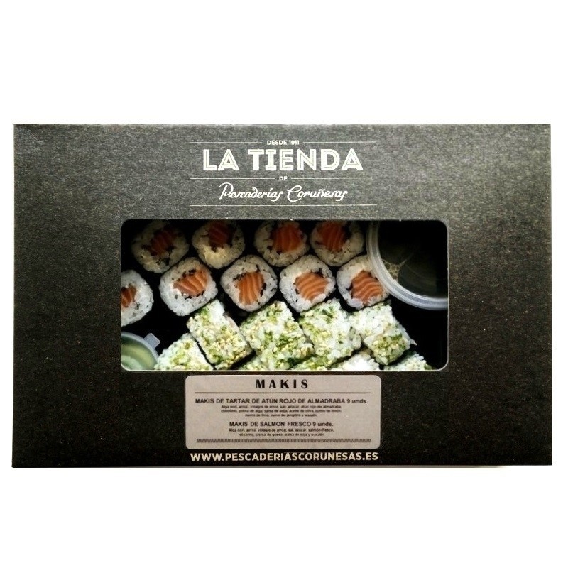  Makis de tartar atún rojo y de salmón fresco