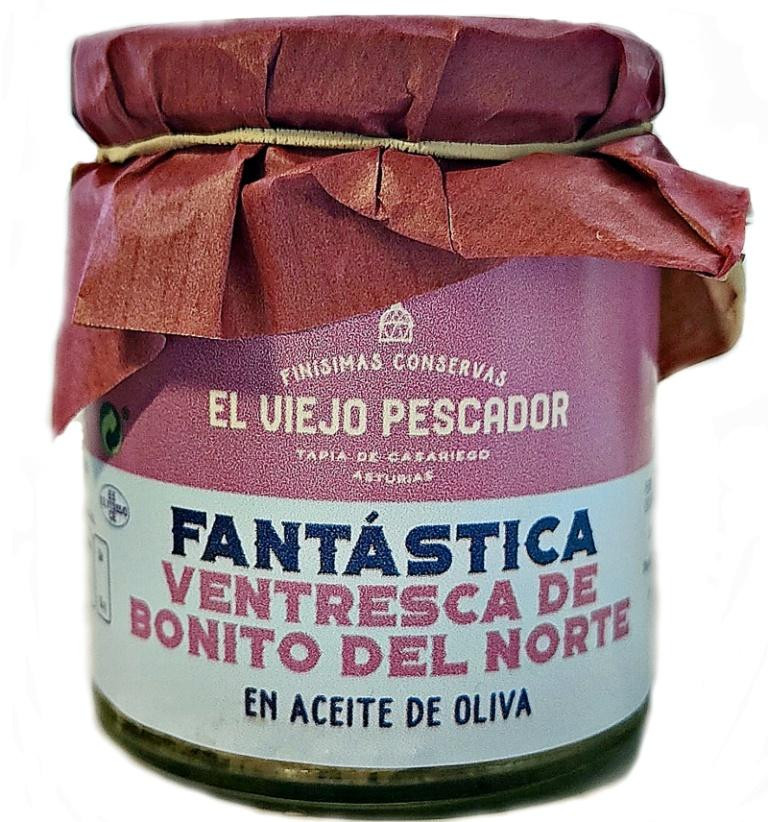 Ventresca de bonito del norte en aceite de oliva El Viejo Pescador 230 gr